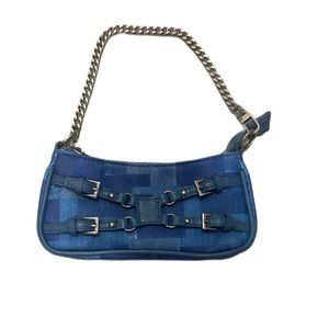 Urban outfitters blue mini bag with silver hardware